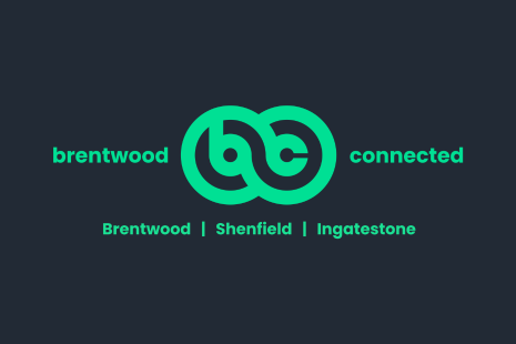 Brentwood connected logo of the letters b and C intertwined